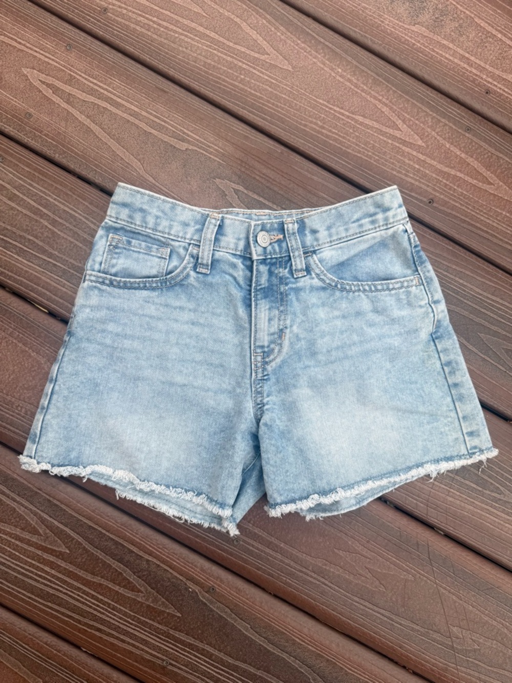 Bundle of 2 Old Navy Jeans & Black Athletic Shorts White Trim sz10 youth girls - Picture 2 of 9